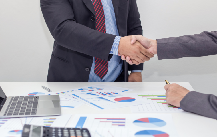 Business Executives Shaking Hands