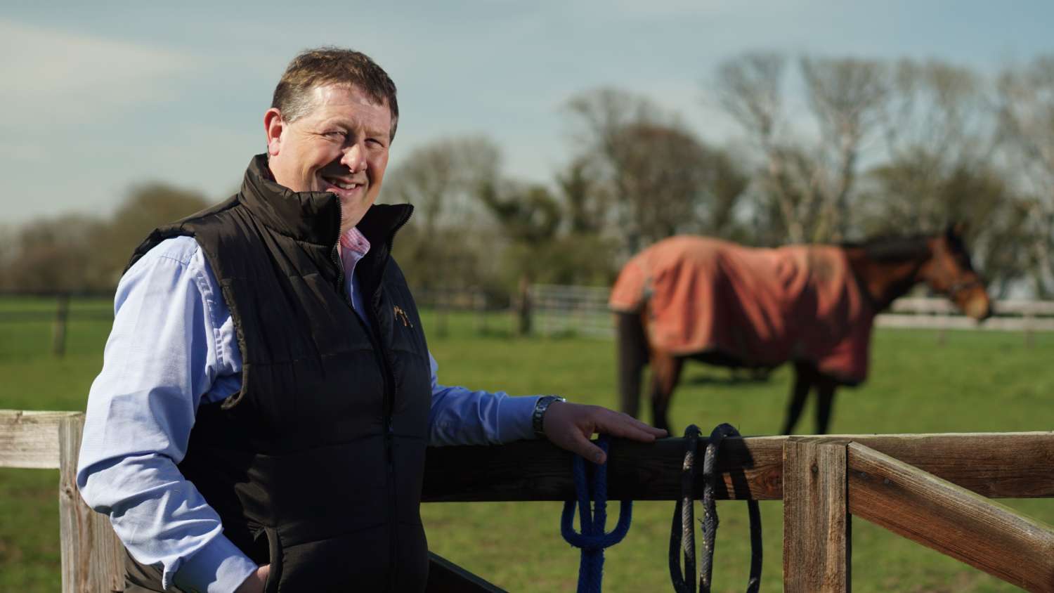 Alan Delaney with horse in background