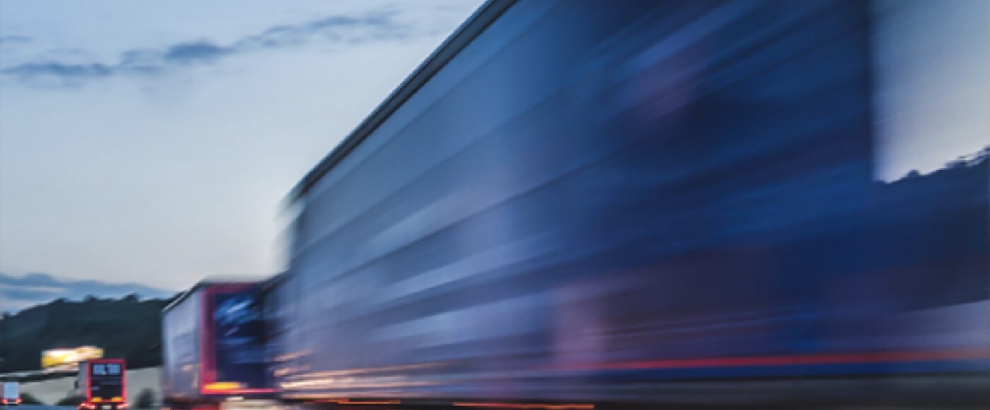 Lorries on a busy motorway
