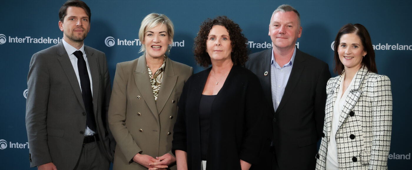 Pictured at Inter Trade Irelands offices in Newry Co Down are L R Stuart Mathieson Research Manager Inter Trade Ireland Margaret Hearty CEO Inter Trade Ireland Brenda Burke Director at the Department for the Economy