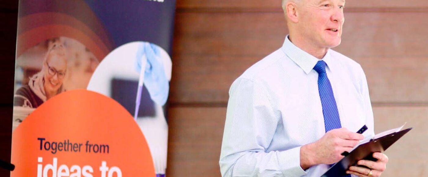 Alan Morrow speaking at the exemplar event 2020