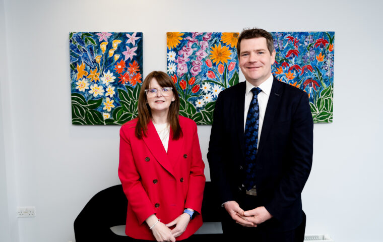 Ministers Peter Burke and Caoimhe Archibald